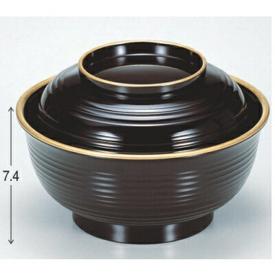 丼碗 美里千筋丼マロン天金 漆器 高さ74 直径:158/業務用/新品/小物送料対象商品/テンポス