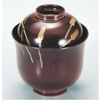 With Lid - 小吸椀 姫小吸椀溜つくし本漆塗手描蒔絵 漆器 高さ96 直径:84/業務用/新品/小物送料対象商品
