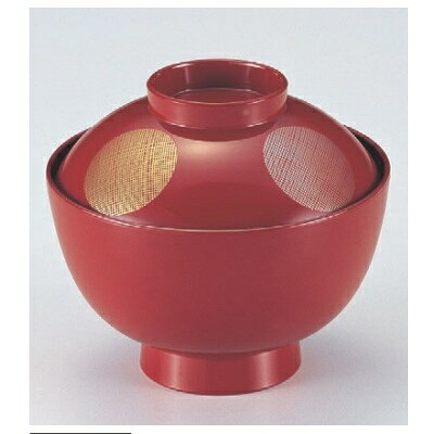 Japanese Soup Bowls - 小吸椀 新越前椀朱日月 SH塗 漆器 高さ70 直径:111/業務用/新品/小物送料対象商品
