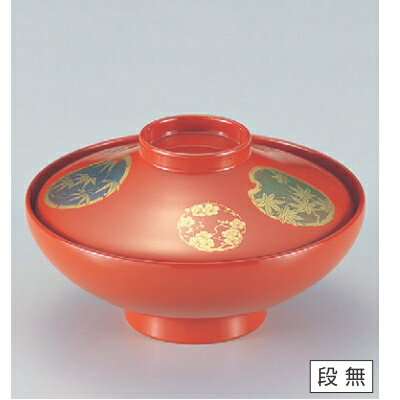 小吸椀 4.5寸平富士椀総洗朱花丸 漆器 高さ52 直径:135/業務用/新品/小物送料対象商品