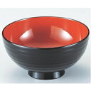 汁椀 4寸平筋汁椀黒内朱 漆器 高さ61 直径:122/業務用/新品/小物送料対象商品