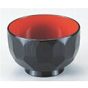 汁椀 3.6寸亀甲木目汁椀黒内朱 漆器 高さ70 直径:109/業務用/新品/小物送料対象商品
