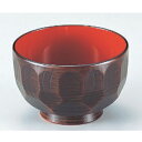 汁椀 3.6寸亀甲木目汁椀栃内朱 漆器 高さ70 直径:109/業務用/新品/小物送料対象商品(3)