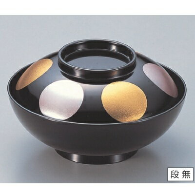 煮物椀 柳椀黒雅日月 漆器 高さ50 直径:135/業務用/新品/小物送料対象商品