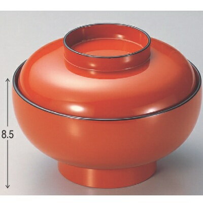 丼碗 5.5寸宝泉椀朱内朱天黒 漆器 高さ85 直径:162/業務用/新品/小物送料対象商品