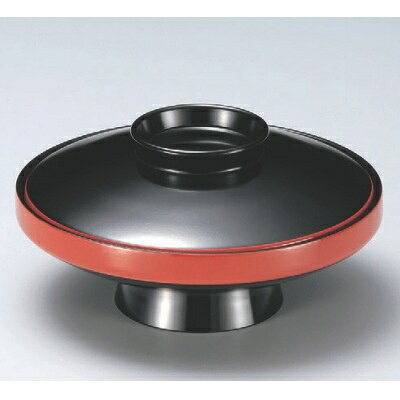 煮物椀 5.5寸駒型煮物椀黒渕朱 漆器 高さ55 直径:160/業務用/新品/小物送料対象商品