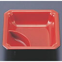 松花堂 隅切タレ付角鉢黒内朱 幅113 奥行113 高さ35/業務用/新品/小物送料対象商品(3)
