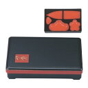 弁当箱 尺0寸長手嵯峨弁当黒に松風(仕切付) 幅285 奥行185 高さ64/業務用/新品/小物送料対象商品(3)
