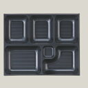 弁当箱 W-5 尺1寸長手P.S黒仕切薄型 幅290 奥行238 高さ41/業務用/新品/小物送料対象商品/テンポス