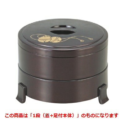 丼重 三ッ足弁当溜パール鈴内朱塗1段(蓋+足付本体) 高さ84 直径:190/業務用/新品/小物送料対象商品