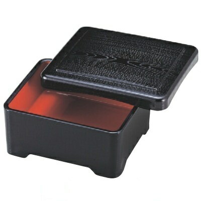 丼重 耐熱丼重新木目黒内朱塗1段 幅168 奥行143 高さ78/業務用/新品/小物送料対象商品/テンポス