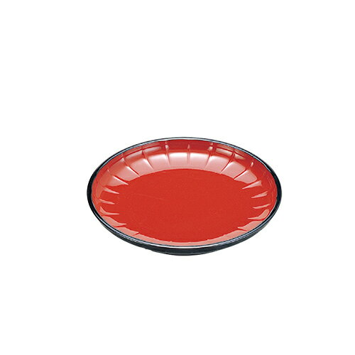 そば器 丸菊皿朱天黒本体 高さ34 直径:210/業務用/新品/小物送料対象商品
