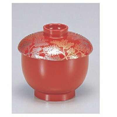 Lacquer Ware - 小鉢 だるまミニ椀朱金銀シダ内朱 高さ60 直径:63 /業務用/新品/小物送料対象商品