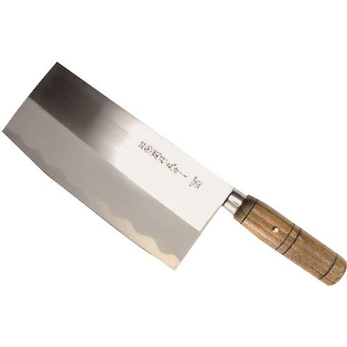 関鍔蔵作 丸木柄中華包丁 8インチ/全長318刃渡り200mm/業務用/新品/小物送料対象商品