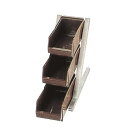 D×オーガナイザー 3段1列 ブラウン/業務用/新品/小物送料対象商品