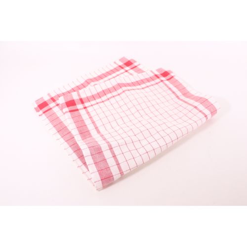 半麻格子ダスター 赤 (1枚) /業務用/新品/小物送料対象商品