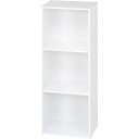 カラーボックス3段 A4対応 WH (セット数:2) /業務用/新品/送料別