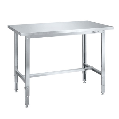 SUT4-127HCLC ステンレス高さ調整作業台(ステンレスカブセ天板) 幅1200×奥行750×高さ700～900mm/新品/業務用/送料無料