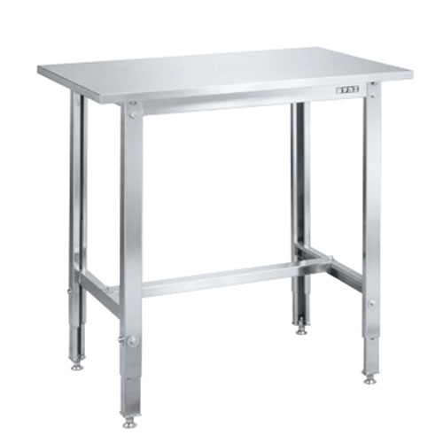 商品情報商品名：ステンレス高さ調整作業台 SUT4-126LCN外寸：W1200×D600×H700～900mm型式：SUT4-126LCNメーカー：サカエ付属品：-均等耐荷重：150kg質量：27kg材質：SUS430（No.4仕上げ）天板種類：ステンレス天板(材質=SUS430)天板厚：30mmアジャスター：ステンレス製　ネジ径M12　P×1.75特記事項記事項●高さ700～900mmの範囲で任意の高さに調整可能です。●注意事項：カンヌキは中央のみの取付けとなります。注意事項※こちらはお客様にて組立いただく商品となります。商品コメント作業に合わせて、人に合わせて高さ調整が可能配送料についてこの商品は、全国配送料金無料にてお届け致します。※北海道・沖縄・離島や一部地域では追加配送料が発生致します。商品は車上渡しでのお届けです。※配送にはドライバー1名で伺います為、トラック上からの荷降ろしや、建物内への搬入及び開梱作業は行えません。大型商品の場合は、配送日当日に人手をご用意して頂きますようお願い致します。※価格には搬入設置費および処分費は含まれておりません。搬入設置・処分等を御希望のお客様は、別途お見積り致します。お気軽にお問合わせください。尚、搬入設置を承れない地域がございます。予めご了承下さい。【ご注意】画面上の色はブラウザやご使用のパソコンの設定により実物と異なる場合があります。