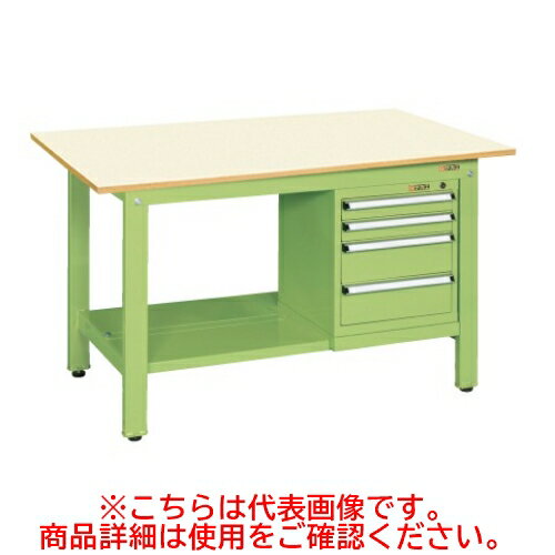 KK-59PSL4IG 【サカエ】【固定式】軽量作業台KKタイプ(スモールキャビネット付) 幅1500×奥行750×高さ740(mm)/業務用/新品/送料無料