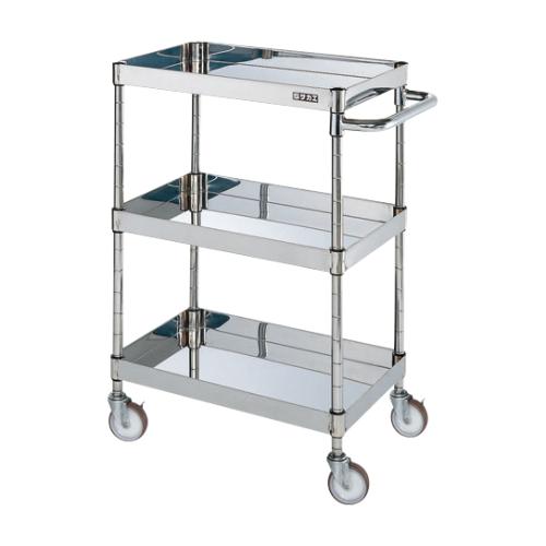 【移動式】【サカエ】ステンレスCSパールワゴン(H880mm・棚板3段) CSP4-9083NU 幅900×奥行600×高さ880(mm)/業務用/新品/送料無料