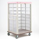 ERECTA(エレクター) 常温配膳車 配膳車cooシリーズ シャッター式スリムタイプ 組立式 /膳数:28/送料無料