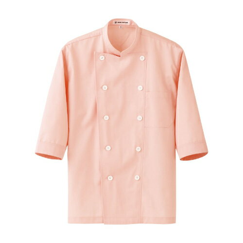 セブンユニフォーム コックシャツサイズ：S～3L カラー：ライトピンク /テンポス
