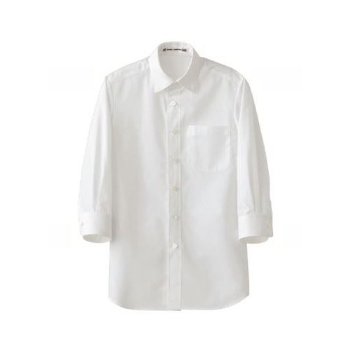 【セブンユニフォーム】七分袖シャツ（男女兼用）サイズ：SS～5L カラー：ネイビー,ブラウン,ブラック,ベージュ,ホワイト