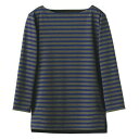 【セブンユニフォーム】ボートネックTシャツサイズ:SS〜3L カラー:杢グレー×ブラック,杢グレー×ブルー,杢グレー×レッド