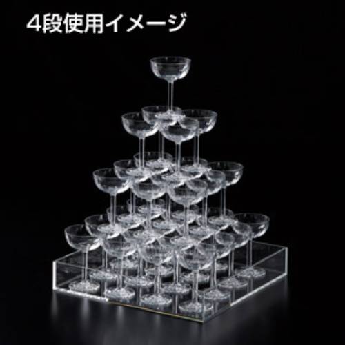 厨房機器と店舗用品 TENPOSのシャンパンタワー台 3・4段兼用 正方形/1入/業務用/新品/小物送料対象商品｜アングル3