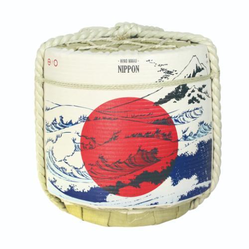 Interior Accessories - 6-099-08/かざり 祝 菰樽 日の丸 富士 口径40×高さ44cm 容量18/業務用/新品/送料無料