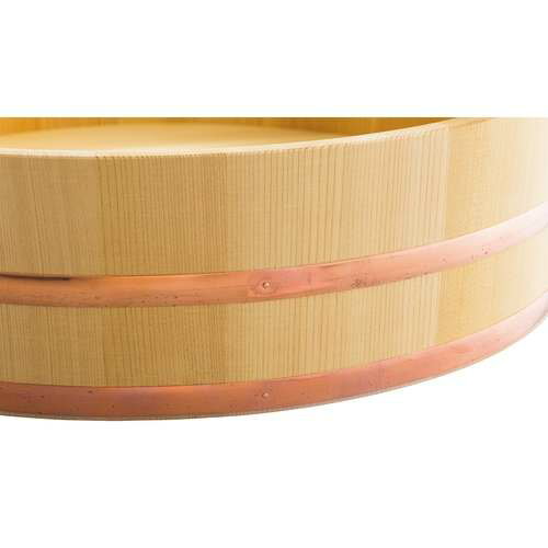 Boiled Rice Container - 粋・椹飯台 (銅タガ) 約7合/業務用/新品/小物送料対象商品
