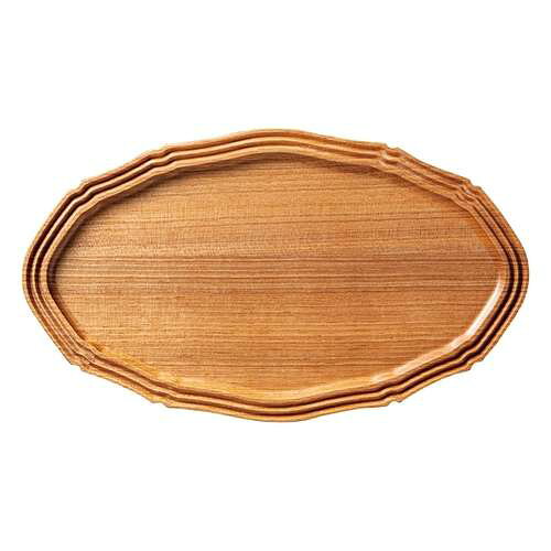 国産くるみ彫刻多目的トレイ オーバル型/業務用/新品/小物送料対象商品