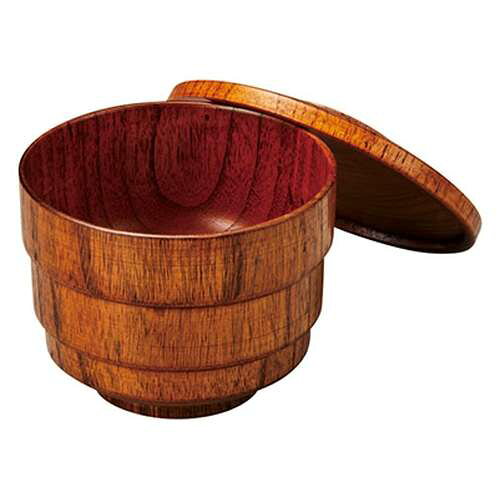 Boiled Rice Container - 木製・蓋付飯椀 目摺り 身のみ/業務用/新品/小物送料対象商品