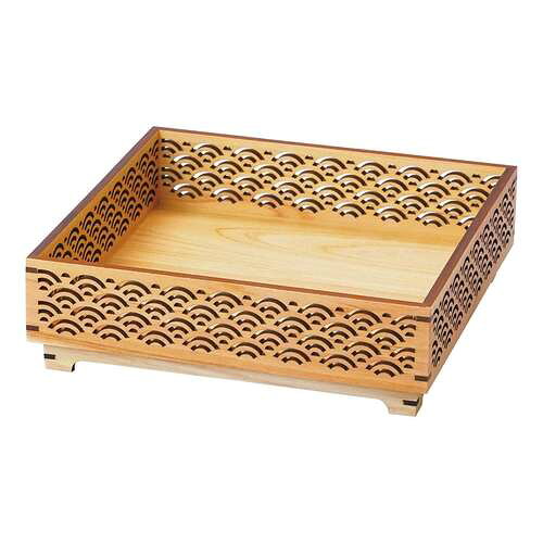 ひのき細密盛器(足付)青海波/業務用/新品/小物送料対象商品
