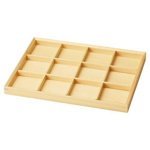 ひのき・浅型仕切料理箱 十二仕切/業務用/新品/...の商品画像