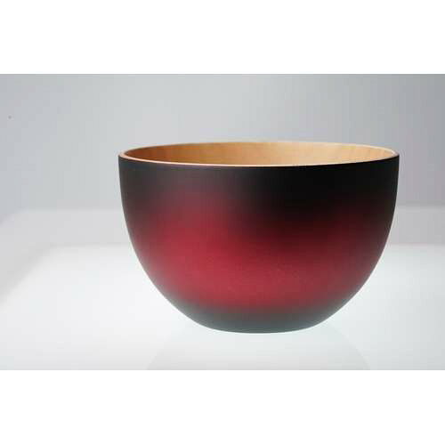 強化塗装・木製ボウル(中)グラデーションレッド/業務用/新品/小物送料対象商品