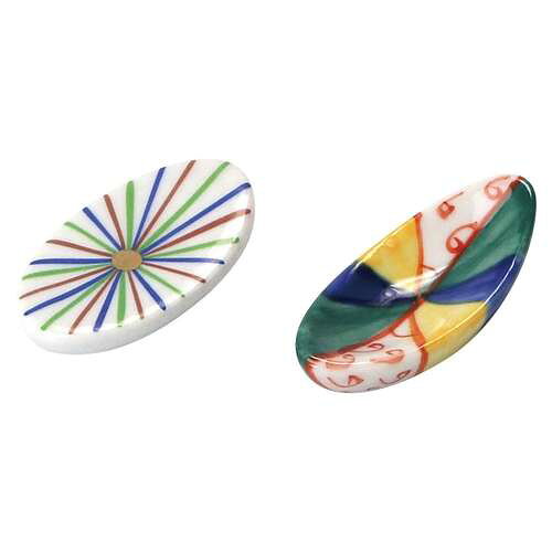 陶器・箸置(平楕円十草)/業務用/新品/小物送料対象商品