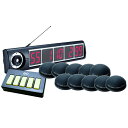 エコチャイム受信表示機/丸型送信機(ブラック)10台セット/業務用/新品/送料無料/テンポス