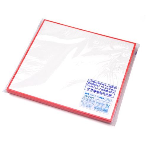 敷紙 7号 赤枠 厚口/100枚×5冊入/業務用/新品/小物送料対象商品