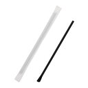 ヘイコースプーンストロー6×210mm 黒 単袋 200本入 /業務用/新品/小物送料対象商品