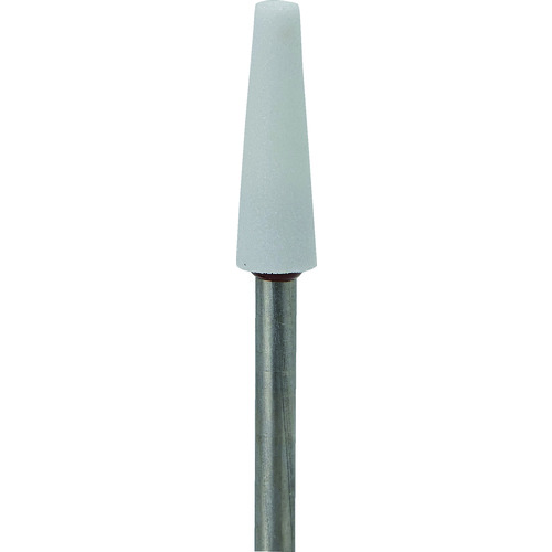 ナカニシ 軸付砥石(1Pk(袋)=10本)粒度#120 ホワイト テーパー先平 外径上3下6mm/業務用/新品/小物送料対象商品