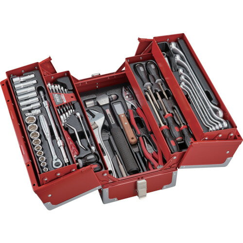 TONE 整備用工具セット ツールセット(オートメカニック用) レッド 61点セット/業務用/新品/送料無料