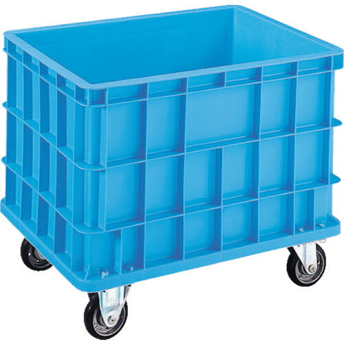 積水 S型コンテナ S-200 キャスター付(自在2ケ固定2ケ) 青/業務用/新品/送料別途見積
