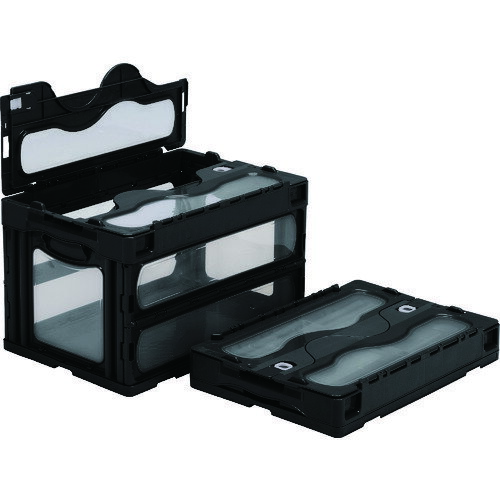 サンコー フタ一体型折りたたみコンテナー 559000 マドコンCー50Bブラック/業務用/新品/小物送料対象商品