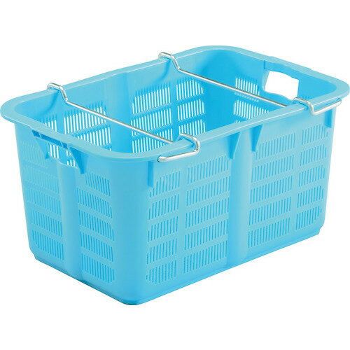 サンコー メッシュコンテナ ネスティングコンテナー 103905 サンテナーA#50N(ハンドル付)ライトブルー/業務用/新品/小物送料対象商品