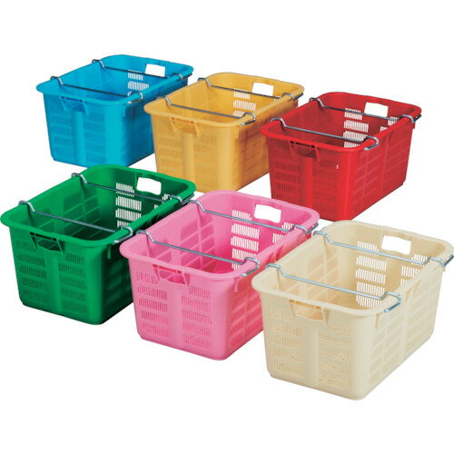 サンコー メッシュコンテナ ネスティングコンテナー 103905 サンテナーA#50N(ハンドル付)イエロー/業務用/新品/小物送料対象商品