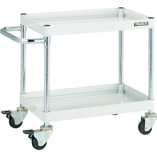 TRUSCO ツールワゴン ファルコンワゴン600×400 ゴム車輪 ホワイト/業務用/新品/送料無料
