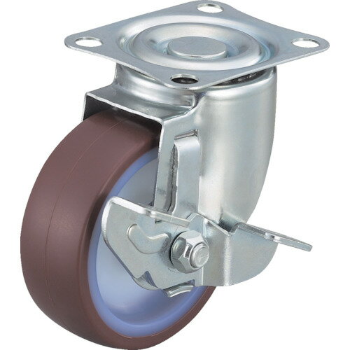 ワコー エアーキャスター(自在車ストッパー付) 100mm ウレタン車/業務用/新品/小物送料対象商品