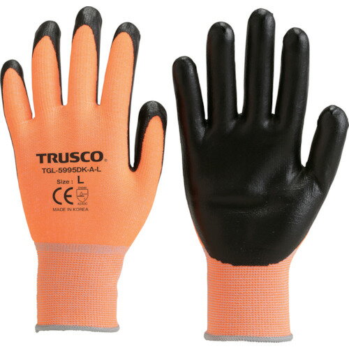 TRUSCO 耐切創手袋 レベル2 蛍光オレンジ L/業務用/新品/小物送料対象商品